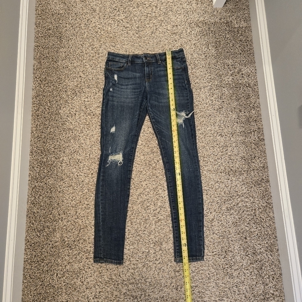 Eunina Jeans Women's Lauren Mid Rise Skinny Distressed Jeans Size 5 - Picture 6 of 12